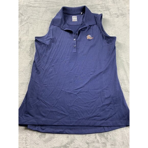 Callaway Shirt Men medium navy Opti Dri Golf Vest Top Pullover half button up - Picture 1 of 13